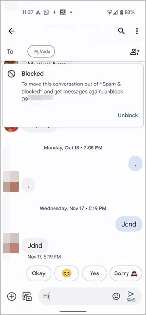 Android および iPhone で番号をブロックするとどうなるか