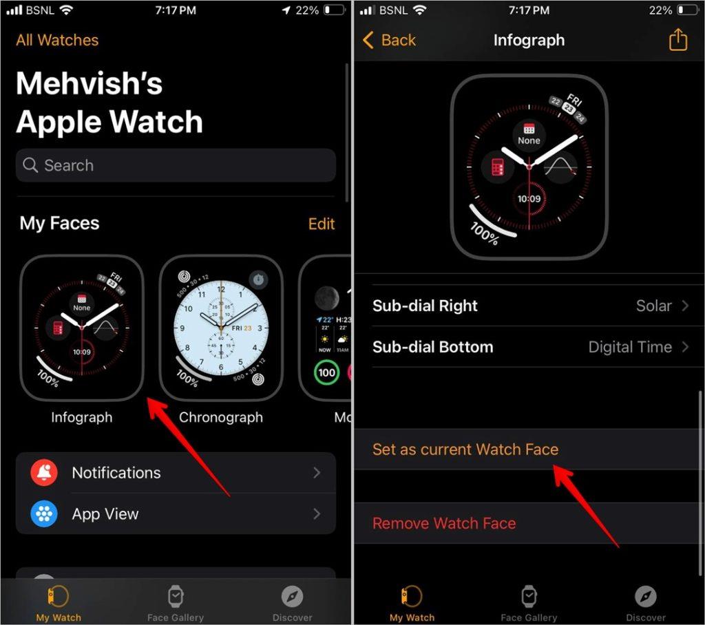 Apple WatchのWatchOS 10でウォッチフェイスを変更する方法