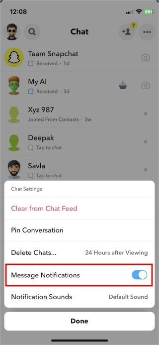 Snapchat で誰かをミュートするとどうなるか