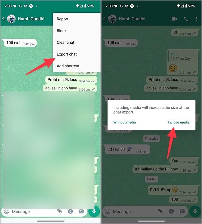 WhatsApp チャットおよびグループからメディアをエクスポートする方法