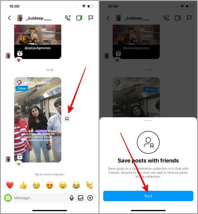 Instagramでコラボコレクションを共有（保存）する方法