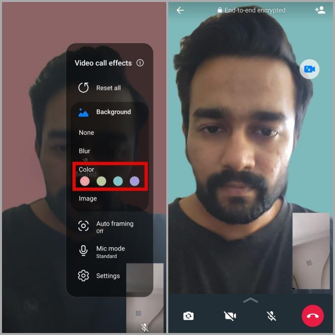Samsung Galaxy 携帯電話で新しいビデオ通話エフェクトを使用する方法