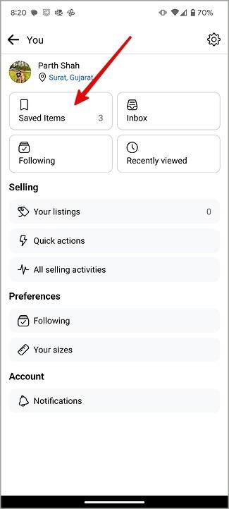 Facebook マーケットプレイスで保存したアイテムを確認する方法