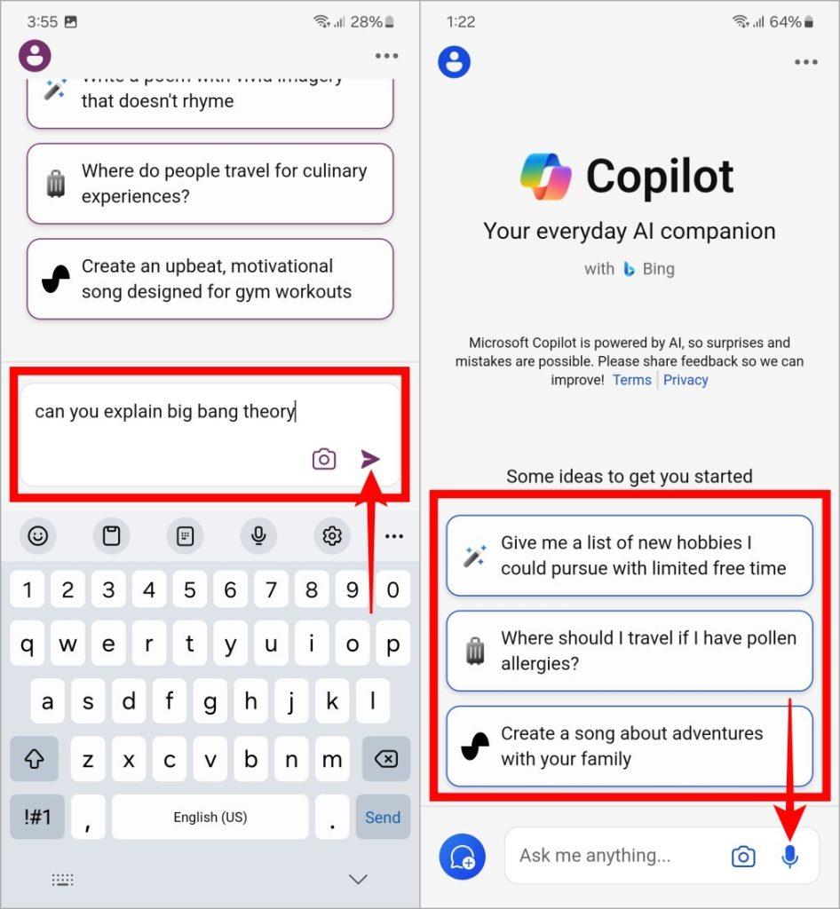 モバイルで Microsoft Copilot を使用する方法