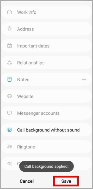 Samsung Galaxy 携帯電話で通話の背景を変更する方法