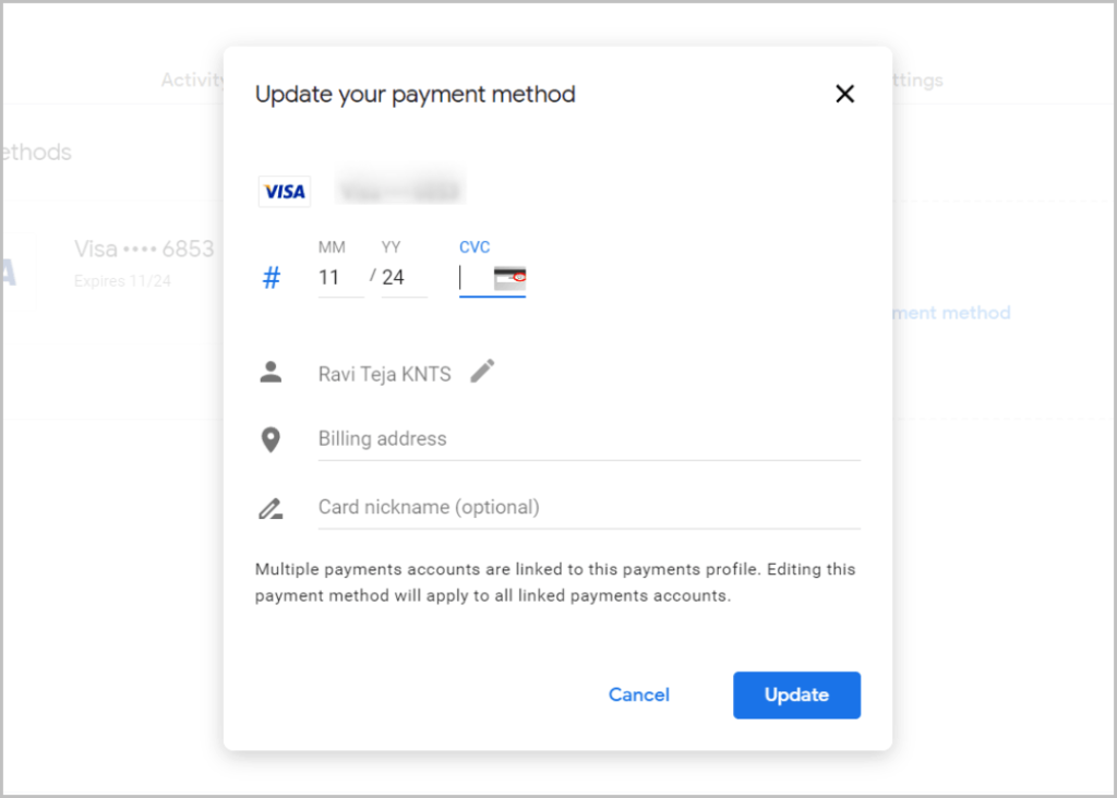 Chrome でお支払い方法を追加、削除、編集する方法
