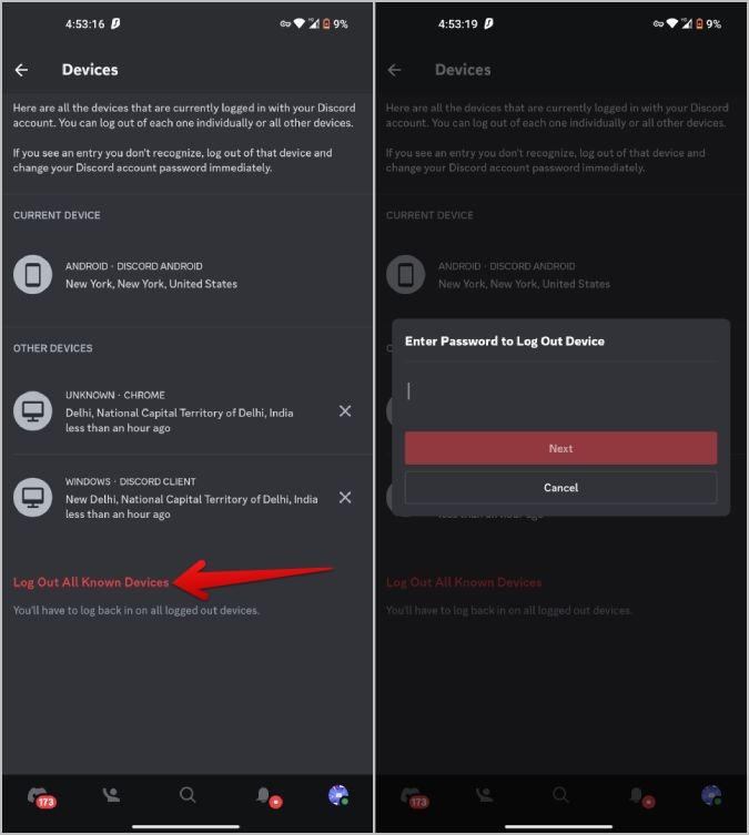 すべてのデバイスで Discord からサインアウトする方法
