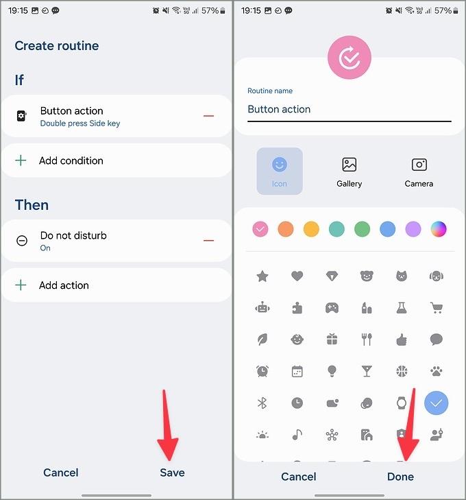 Samsung Galaxy 携帯電話のアクション ボタンの使用方法