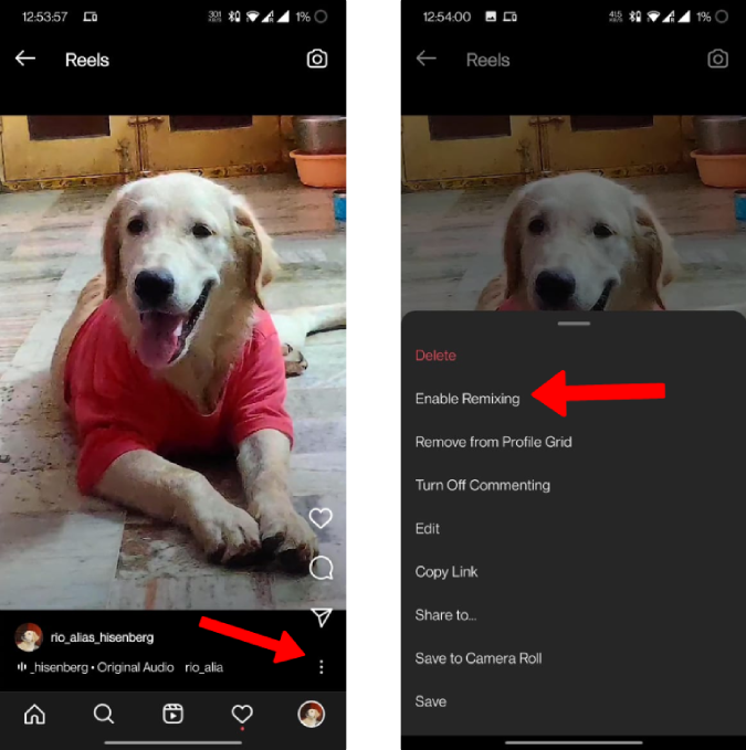 リミックスを使用して Instagram リールで TikTok スタイルのデュエットを作成する方法