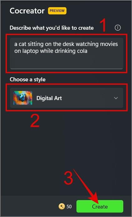 Windows 11 のペイントで AI 画像を作成する方法