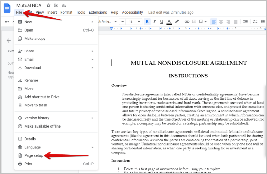 デスクトップとモバイルの Google ドキュメントでページのないドキュメントを作成する方法
