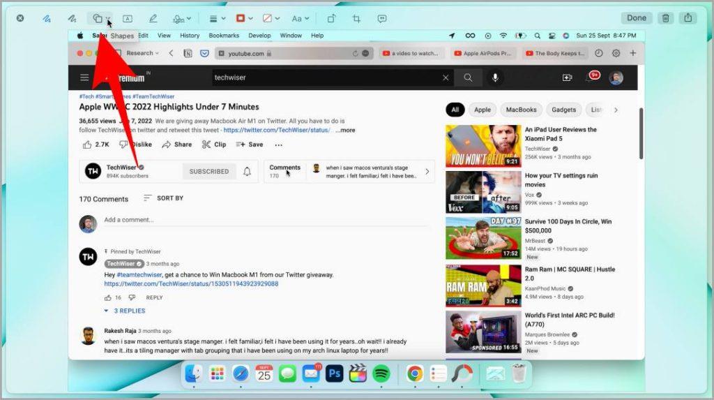 Mac でスクリーンショットを撮って強調表示する方法