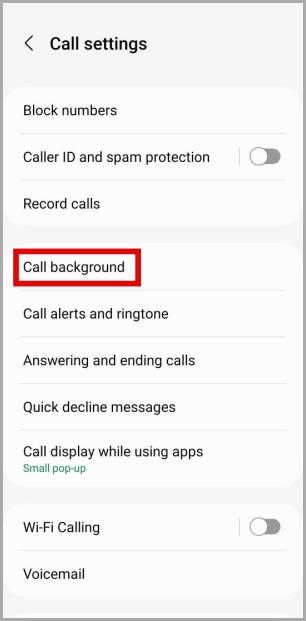 Samsung Galaxy 携帯電話で通話の背景を変更する方法