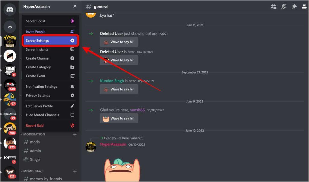 Discordで招待リンクを一時停止および無効にする方法