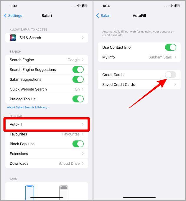 iPhoneのSafariでクレジットカードを追加、削除、更新する方法