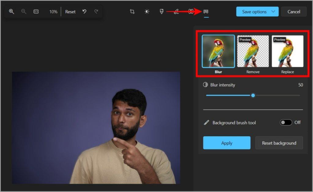 Windows フォト アプリで背景を透明にする方法