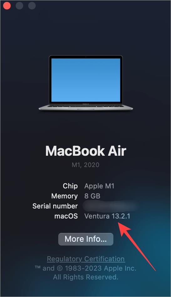 MacBook の仕様と OS バージョンを確認する方法