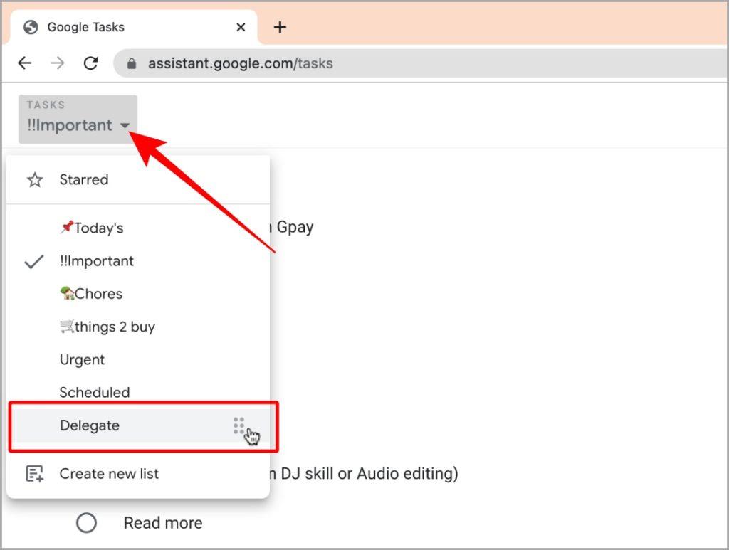 Googleタスクでリストの順序を変更する方法