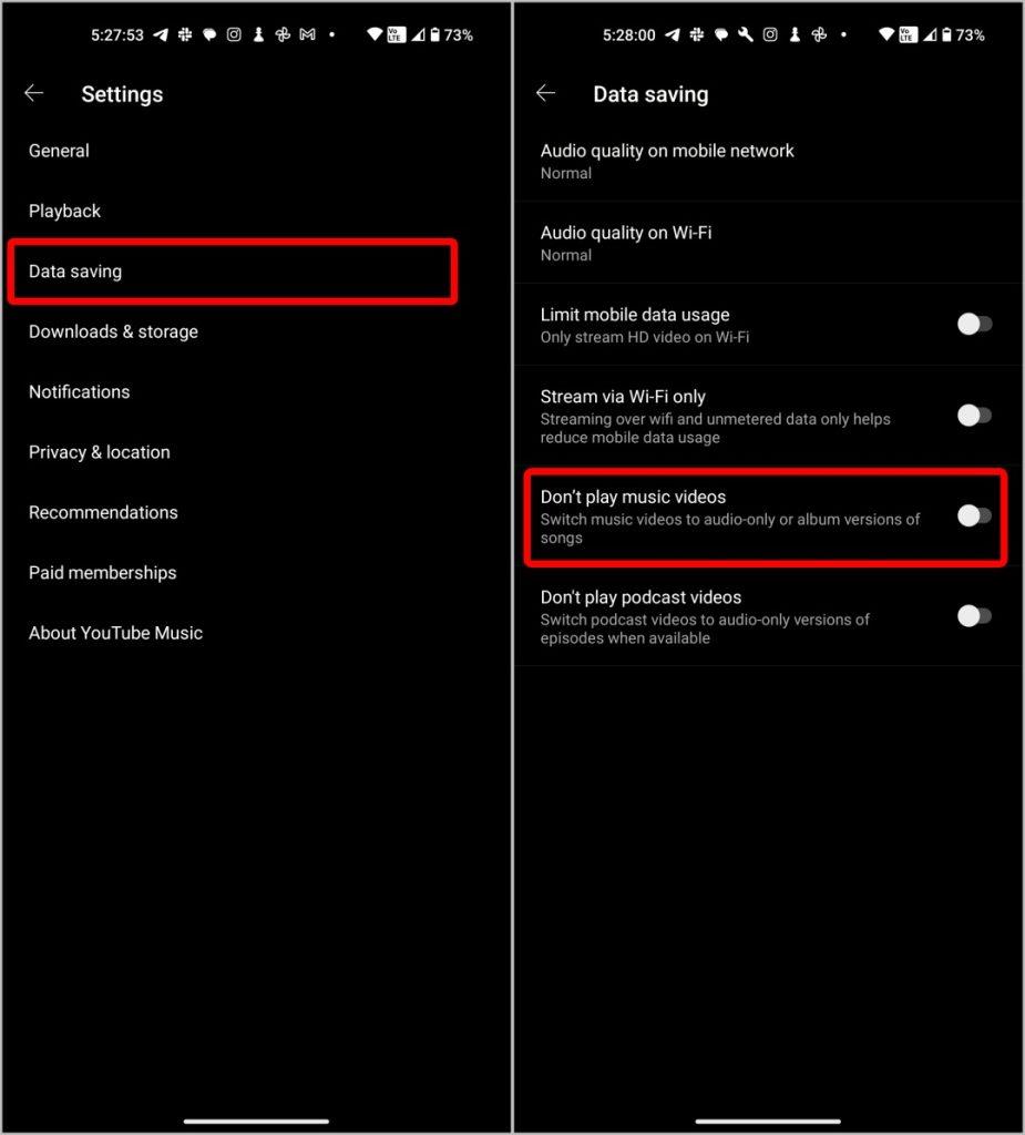 Spotify と YouTube Music でビデオを無効にする方法