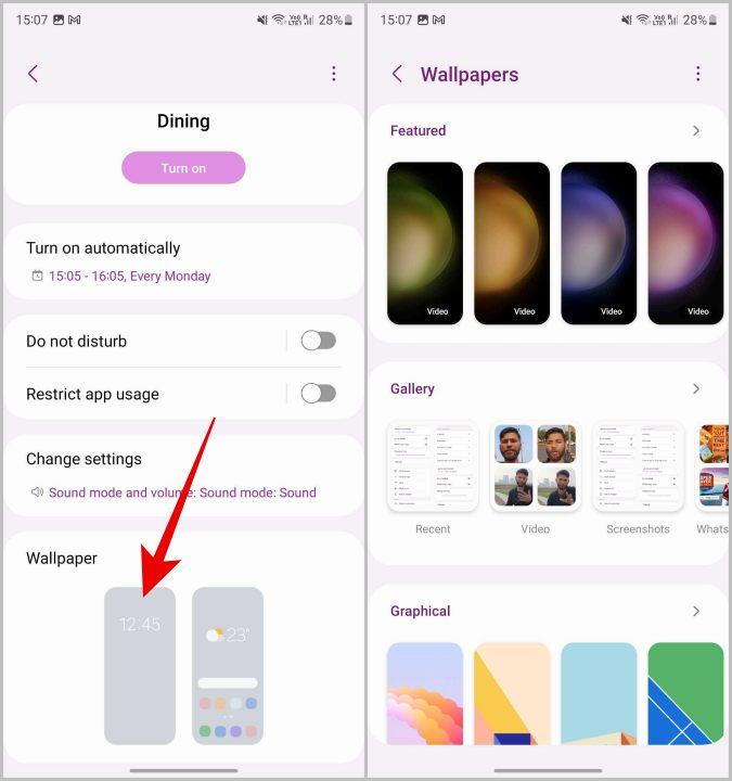 Samsung Galaxy 電話でモードを作成および管理する方法
