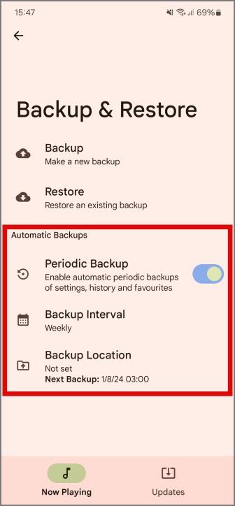 Samsung Galaxy スマートフォンで Now Playing を使用する方法