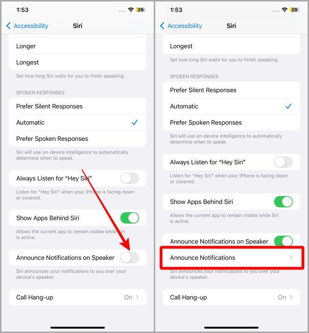 iPhoneで電話と通知をアナウンスする方法