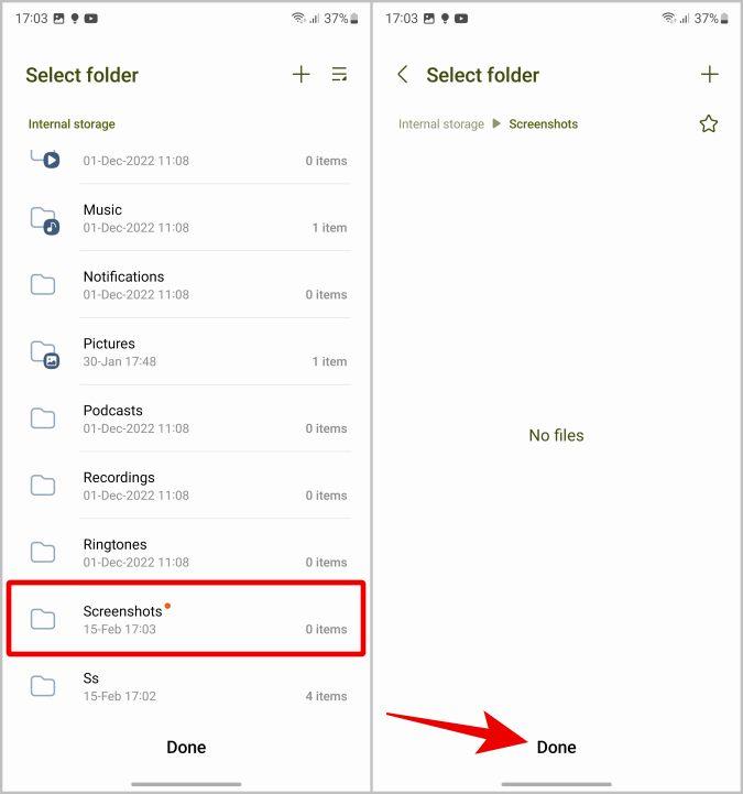 Samsung Galaxy 携帯電話のスクリーンショット フォルダーを変更する方法