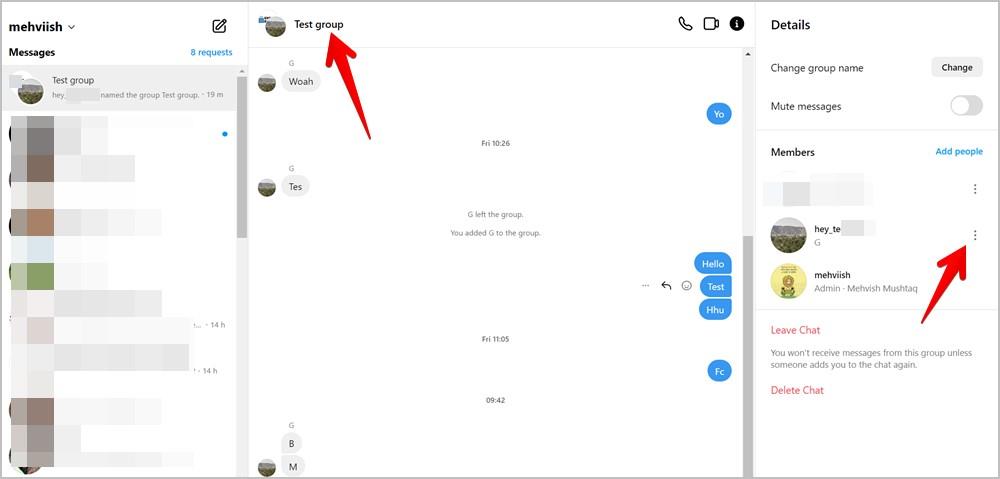Instagram グループチャットから誰かを退出、削除、または削除する方法