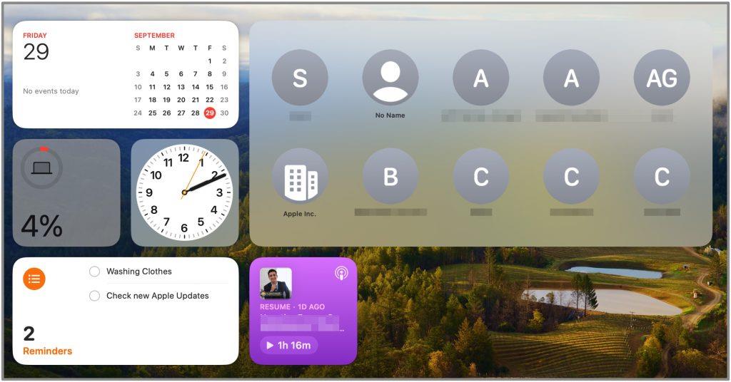macOS Sonoma でウィジェットを追加およびカスタマイズする方法