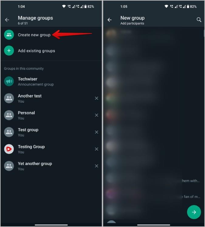 WhatsApp コミュニティにグループを追加または削除する方法