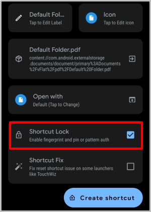 Androidのホーム画面にファイル/フォルダーのショートカットを追加する方法