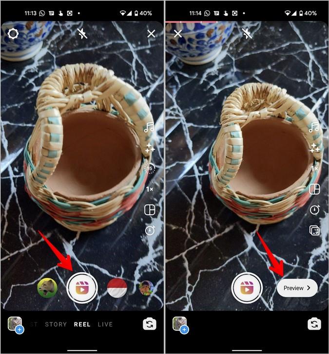 Instagram リールでクリップを編集する方法