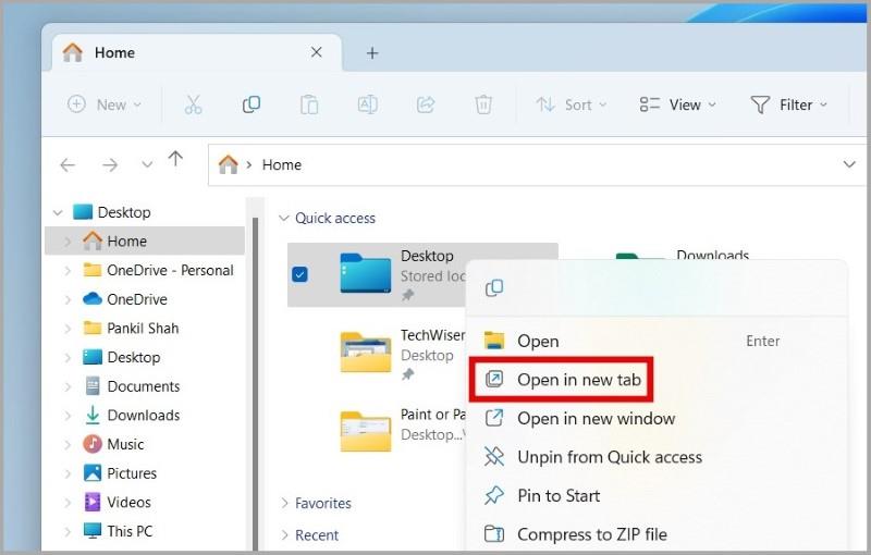 Windows 11 でファイル エクスプローラーのタブを使用する方法