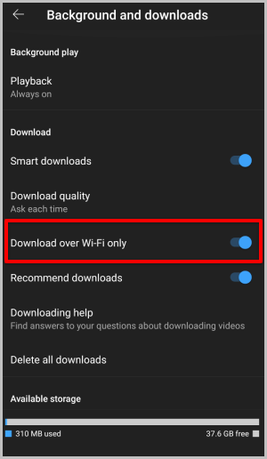 YouTube および YouTube Music でスマート ダウンロードを有効または無効にする方法