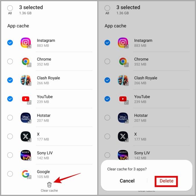 Samsung Galaxy Phone の個別またはすべてのアプリのキャッシュをクリアする方法