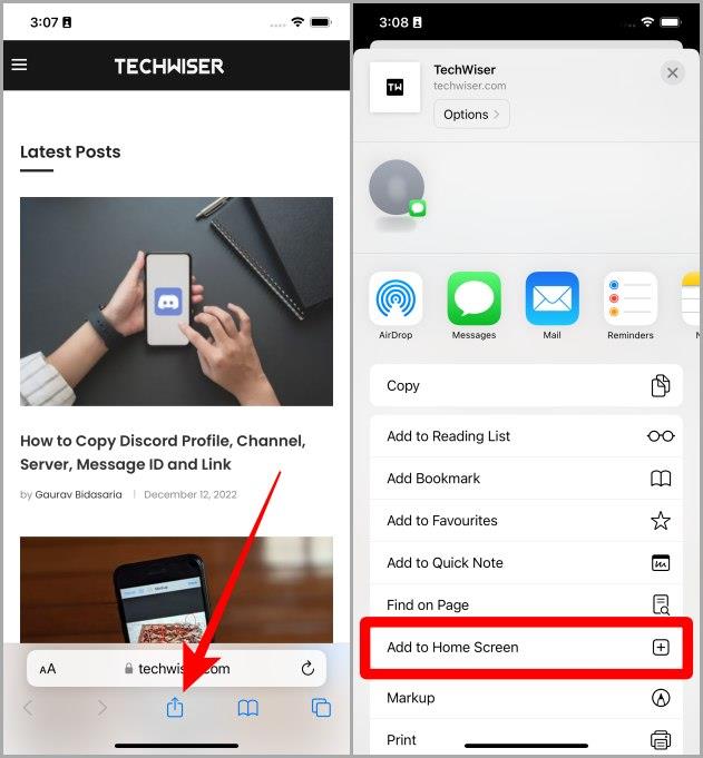 iOS および Android のホーム画面に Web サイトを追加する方法