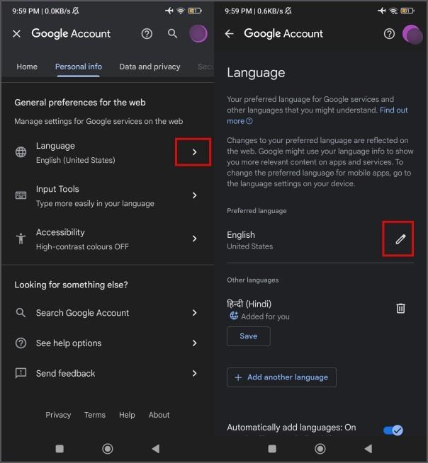 Googleアカウントの言語を変更する方法