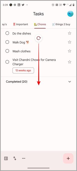 Googleタスクでリストの順序を変更する方法