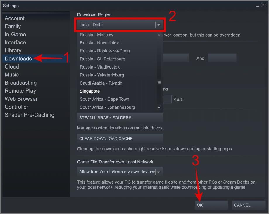 Steam でゲームのダウンロード速度が遅い場合の 13 の方法