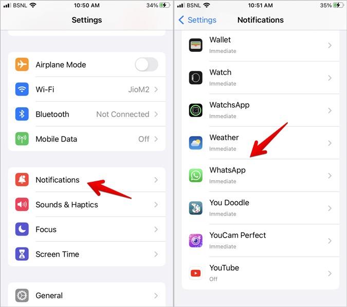 ロック画面とホーム画面で WhatsApp の通知を受け取る方法