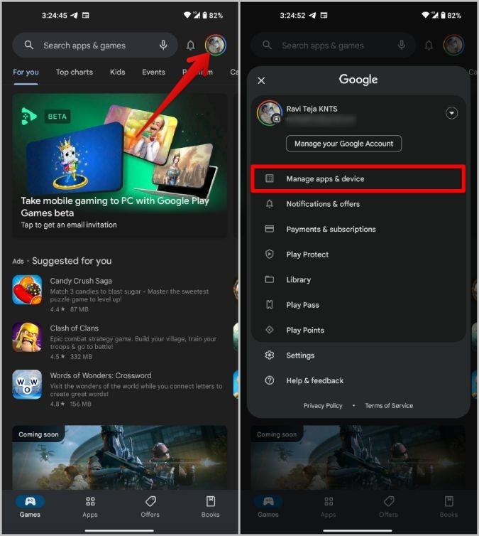 Google Play ストアを使用して Android デバイス間でアプリを同期する方法
