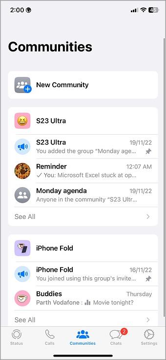 WhatsApp ブロードキャスト リストとコミュニティ アナウンス グループ: 主な違い