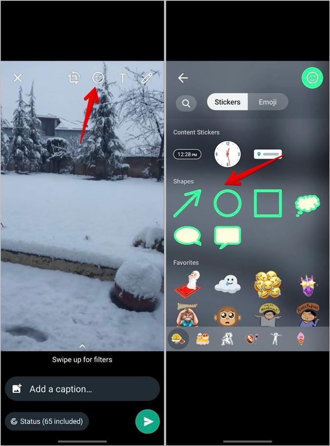 WhatsAppの写真に矢印または円を追加する方法