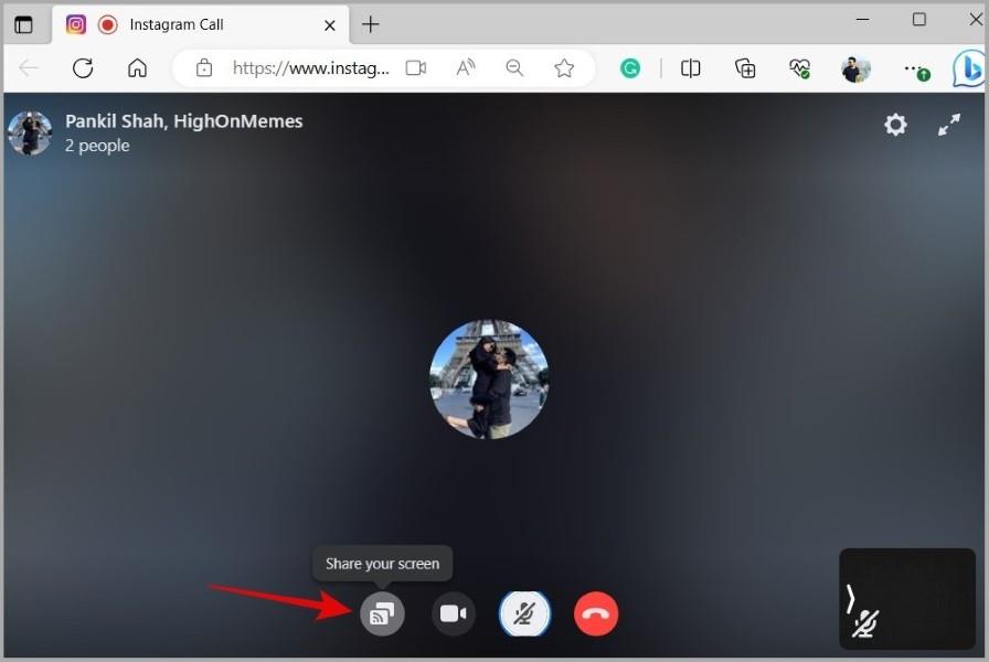 Instagram のビデオ通話で画面を共有する方法