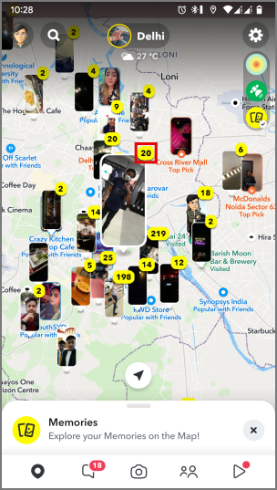 Snapchatでスナップマップを使用する方法