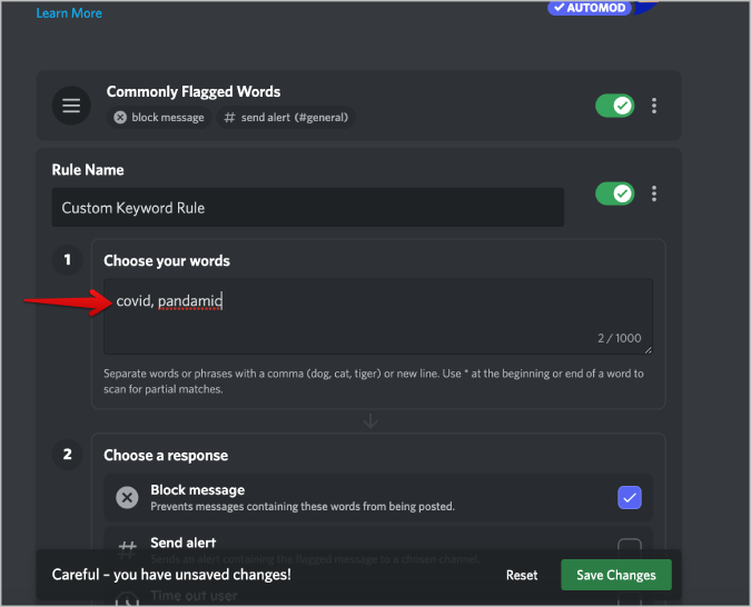 Discord でコンテンツモデレーションを設定して単語をブロックする方法