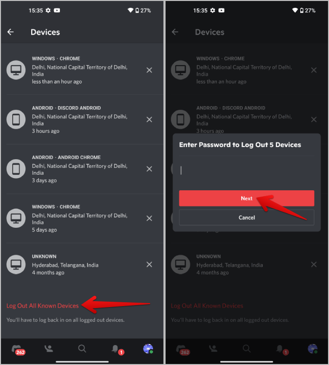 自分の Discord アカウントがログインしている場所を確認する方法