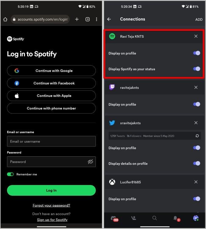 DiscordでSpotifyのステータスを表示する方法