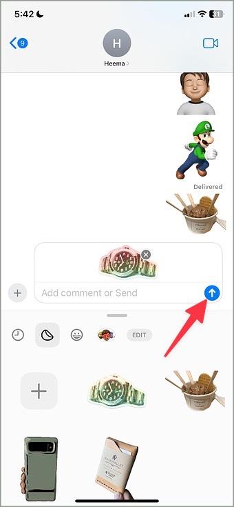 iPhoneでライブステッカーを作成して使用する方法