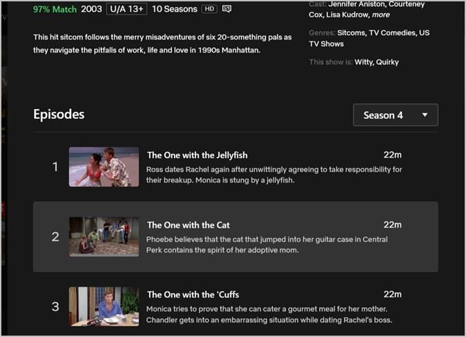 Netflix でシーズンやエピソードを変更する方法